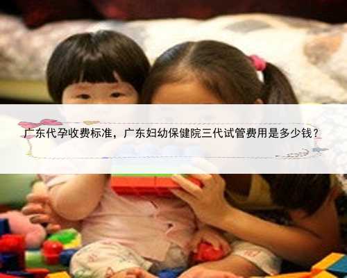 广东代孕收费标准，广东妇幼保健院三代试管费用是多少钱？