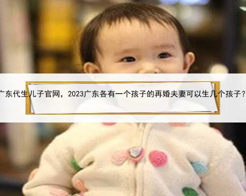 广东代生儿子官网，2023广东各有一个孩子的再婚夫妻可以生几个孩子？